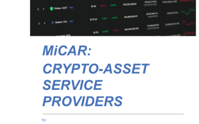 MiCAR: Crypto-Asset Service Providers (CASP)